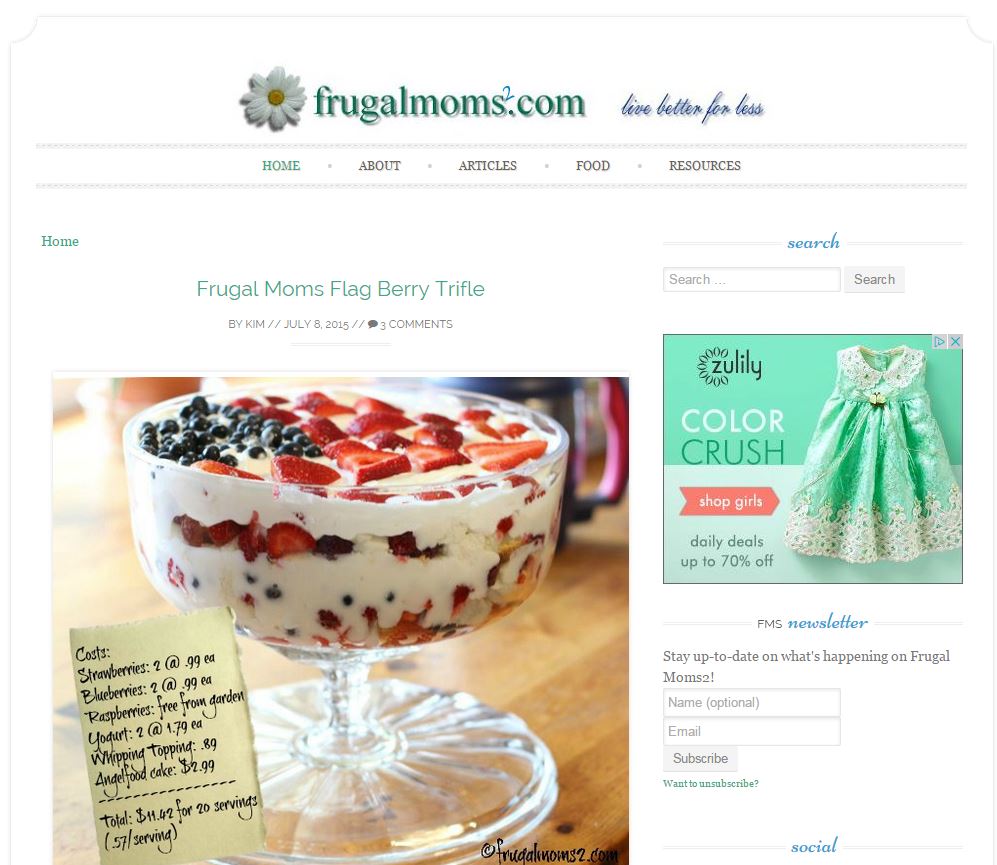Find all things frugal on my main site, Frugal Moms².