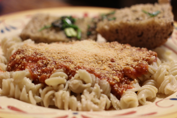 Impromptu Pasta Night, courtesy of hungry hubby and teenagers