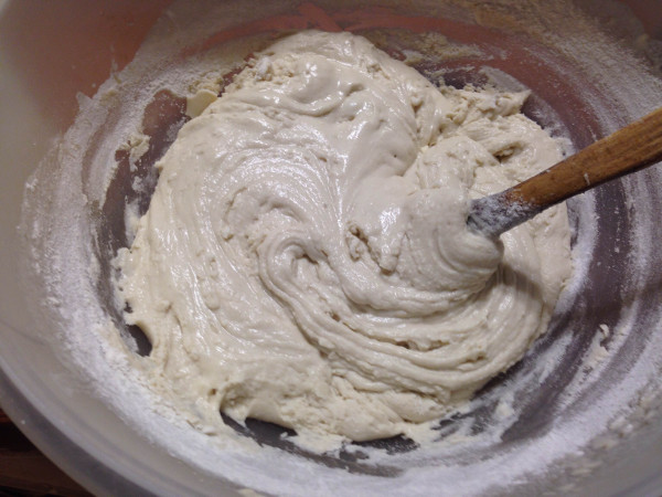 The gf dough was a strange consistency to me. It felt like a science project. Like making slime or oobleck or that clay you use to make baby handprint ornaments. 