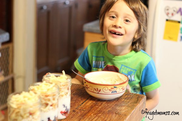 These parfaits are great fun for kids. Let them get creative with fun flavor combinations.