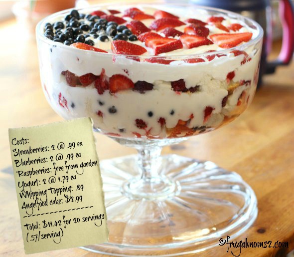 Patriotic Berry Trifle, Frugal Moms style!