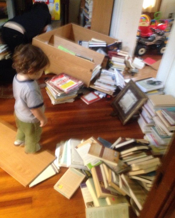 cheap book case explosion