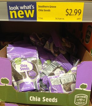 I was surprised to find that Aldi is carrying chia seeds now, and for a decent price!