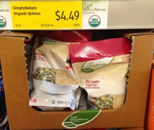 Aldi's has organic quinoa now! I didn't think the price was too bad, so I picked some up to try. 